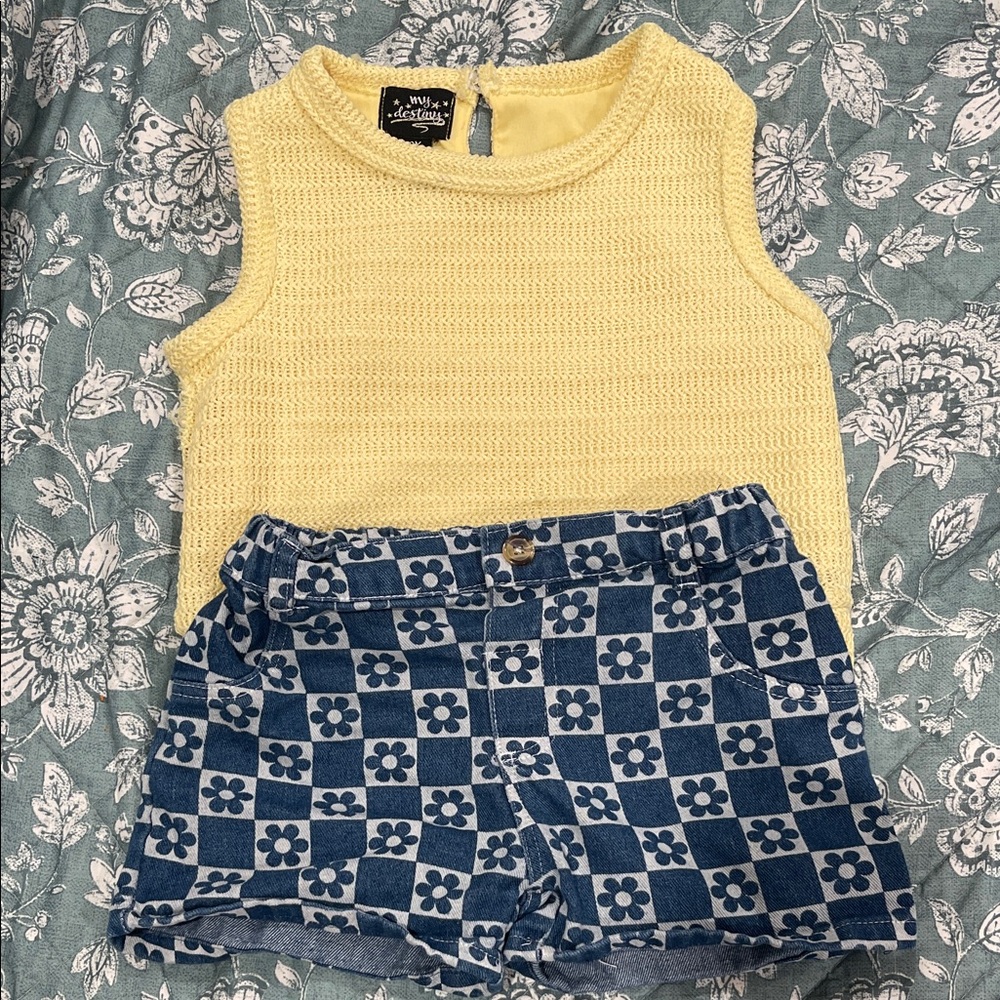 Yellow and Blue Kids Matching Set